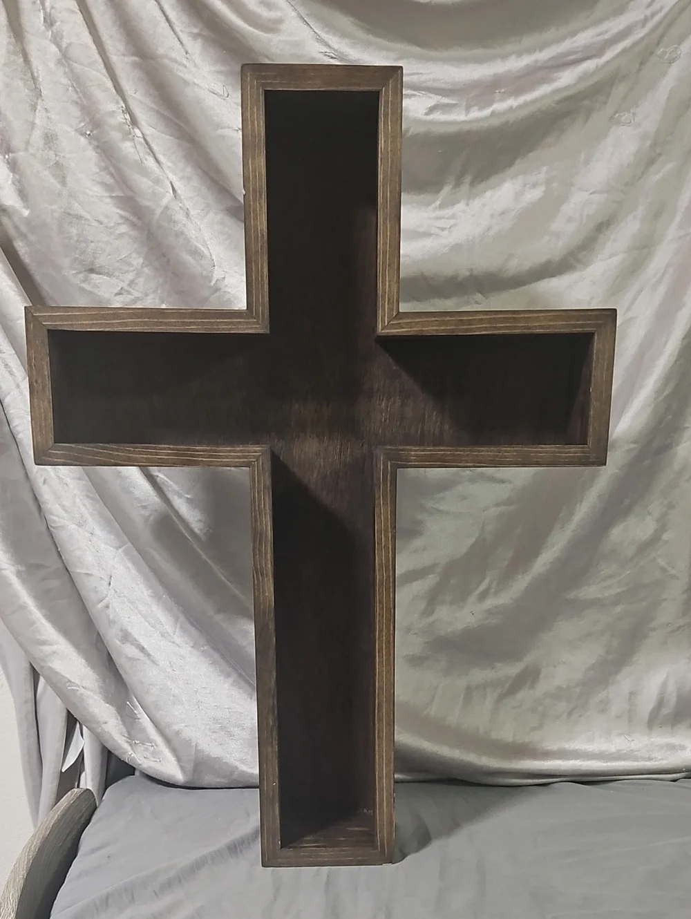 Softball Homerun Wooden Cross Wall Shelf - Home Wall Decor